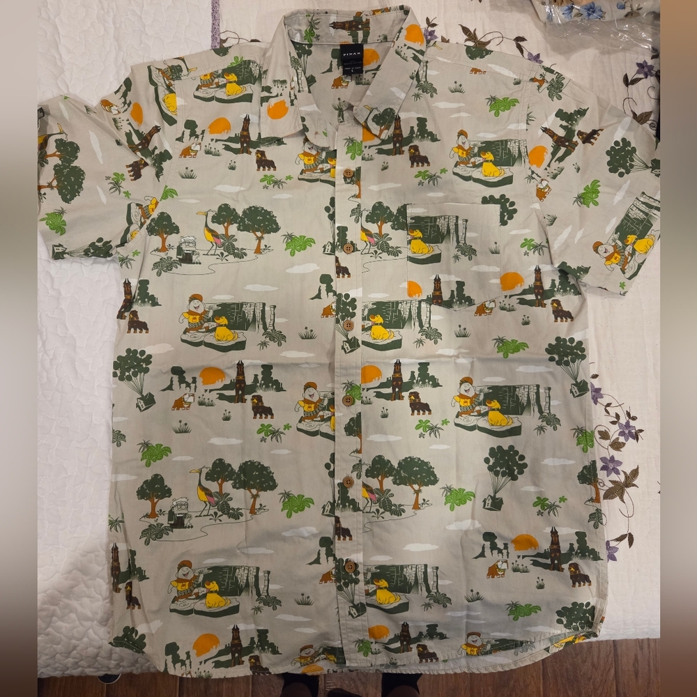 Disney Pixar Up Scenic Earth Day Woven Button-Up - BoxLunch Exclusive
